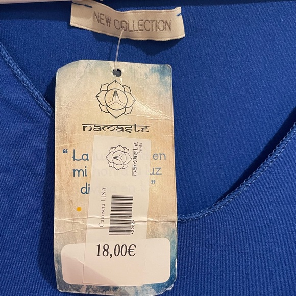 Brand New Beautiful Blue T Shirt XL Bought in Tarifa Spain and never wore it - Picture 2 of 2